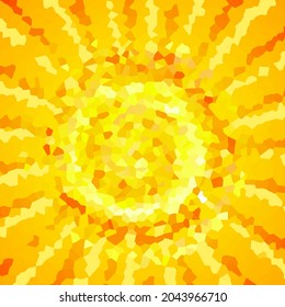 Orange abstract background. Sun shine. Vector illustration