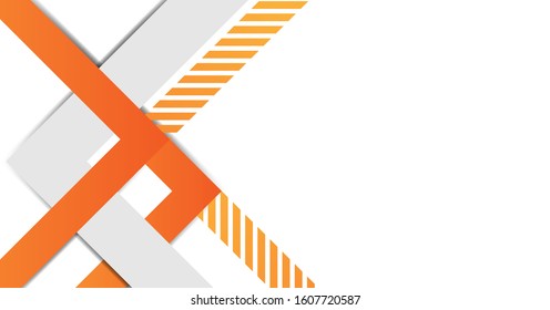 Orange Abstract Background with Triangle Pattern and with white stripes luxury dynamic modern abstract vector background for presentation, report, abstract luxury cover. Paper style black abstract.