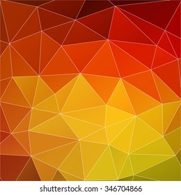 Orange abstract background with triangles. vector illustration
