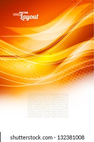 Orange abstract background. Vector