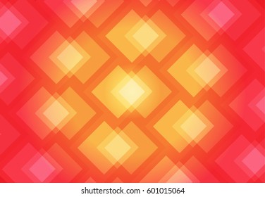 Orange abstract background vector art of overlap of colorful squares.