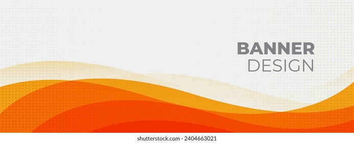 Orangefarbener abstrakter Hintergrund, Vektorbanner-Design