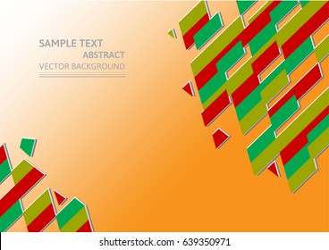 Orange abstract background vector with copy space. for Brochures, Websites, Flyers