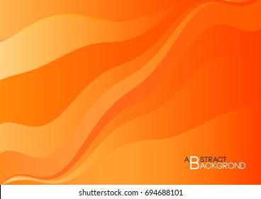 Orange abstract background vector illustration, cover template layout, business flyer