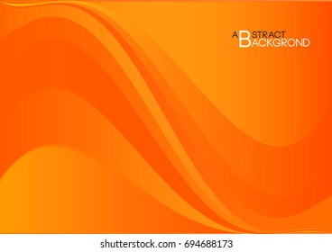 Orange abstract background vector illustration, cover template layout, business flyer