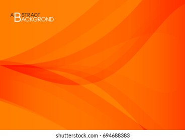 Orange abstract background vector illustration, cover template layout, business flyer