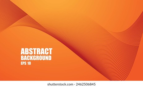 orange abstract background wallpaper with curve line for backdrop or presentation