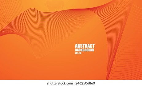 orange abstract background wallpaper with curve line for backdrop or presentation