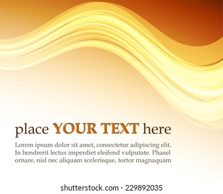 Orange abstract background with waves