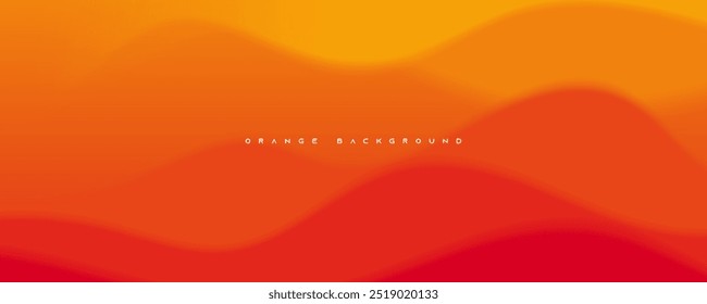 Vetor de design de linhas de forma onduladas de plano de fundo abstrato laranja