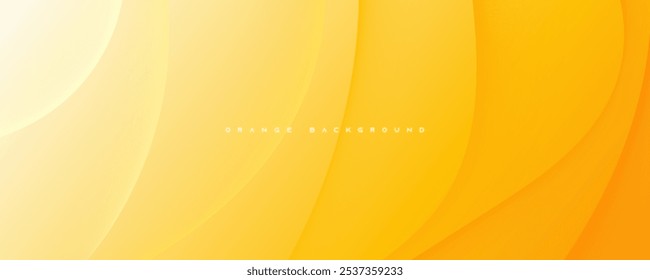 Orange abstract background wavy shape with haftone design vector