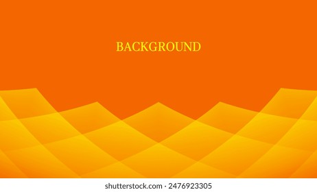 Orange abstract background with yellow rhombic pattern, ice crystal shape, overlay gradient, geometric texture		