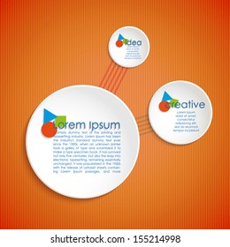 Orange abstract banner