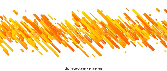 Orange abstract banner on white. Vector paper illustration.