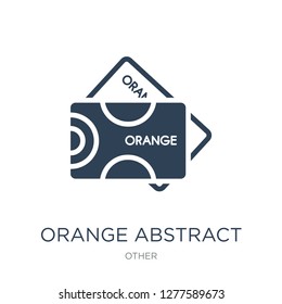 orange abstract business card icon vector on white background, orange abstract business card trendy filled icons from Other collection, orange abstract business card vector illustration