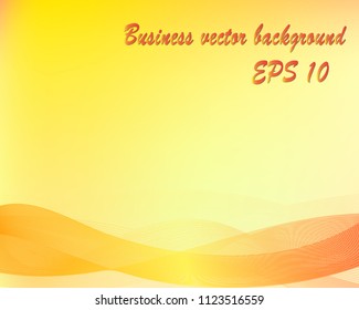 Orange abstract business vector background, space for text. Eps 10.