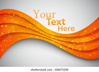 orange abstract card. vector illustration