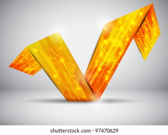 orange abstract card. vector illustration