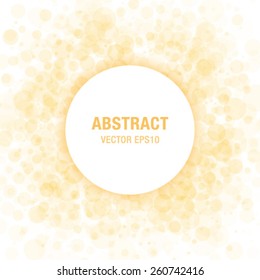 Orange Abstract Circle Frame Design Element, cosmetics, soap, shampoo, perfume, label background, vector illustration 