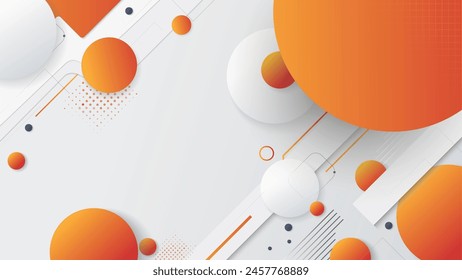 Orange abstrakte Kreis Wave Shade Vorlage Web Hintergrund, moderne geometrische Business Technologie Hintergrund