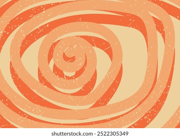 Orange Abstract Circular Landscape Background
