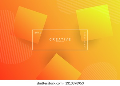 ORANGE, Abstract cool background. Square shape, wavy, dynamic background, gradient color, flowing shapes. Blur banner design,. Usable for landing page. Trendy and modern background color.