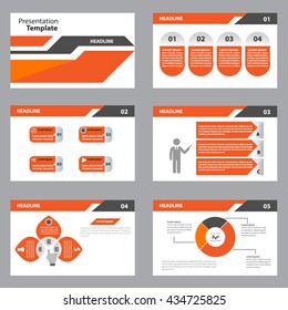 orange abstract cover and page design for presentation template .info graphic element design template for presentation