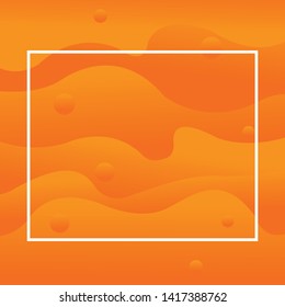 Orange Abstract Curve Square Background Vector