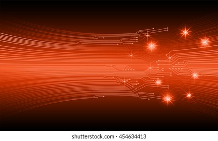 orange abstract cyber future technology concept background, vector illustration, circuit, binary code