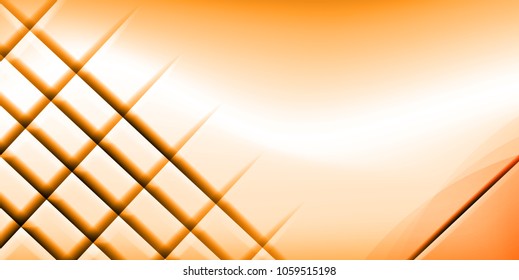 Orange Abstract design 3D gradient background Vector.