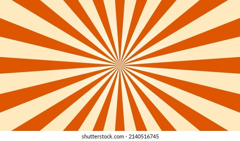 Orange abstract explosion background. Graphic sunlight starburst and beam. Sunbeam and star beam light. Vector