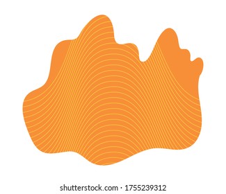 orange abstract figure background vector illustration design