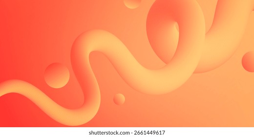 Fondo fluido abstracto anaranjado con ondas 3D. Perfecto para Anuncios modernos, carteles creativos y marcas de moda.