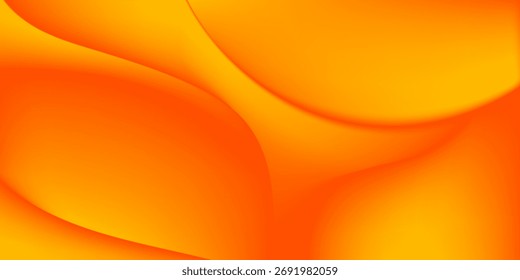 Orangefarbener, abstrakter, fließender Hintergrund mit sanften Farbverlauf-Wellenformen, modernes, minimalistisches Design für Poster, Website oder digitale Kunstvorlage.