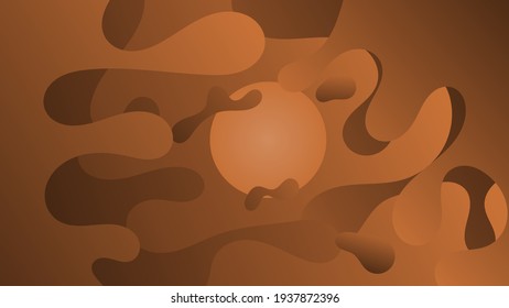 orange abstract fluid background, vector background illustration