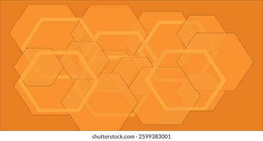 Orange abstract geometric background. Dynamic shapes composition. Eps10 vector