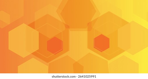 Orange abstract geometric background. Dynamic shapes composition.