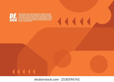 fundo geométrico abstrato laranja com vetor de área de espaço
