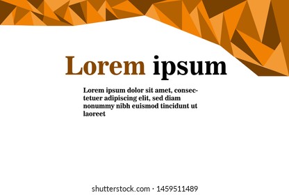 orange abstract geometric rumpled triangular low poly style vector illustration graphic background
