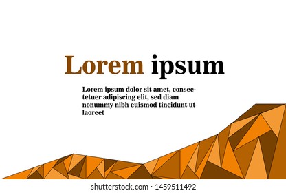 orange abstract geometric rumpled triangular low poly style vector illustration graphic background