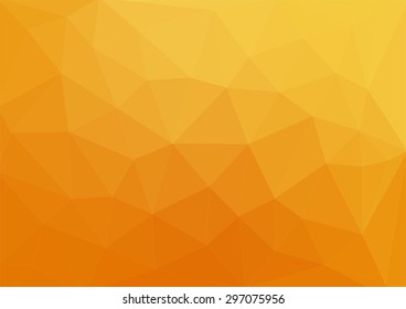 Orange Abstract Geometric Rumpled Triangular Low Poly Style Vector Illustration Graphic Background