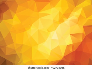 orange abstract geometric rumpled triangular low poly style vector illustration graphic background