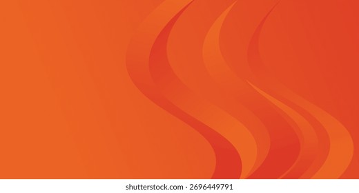 Orange abstract geometric shapes background. Dynamic sound wave. Design element. Vector illustration