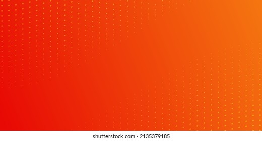 Orange Abstract Halftone Background. Light Wave Dotted Creative Banner. Bright Half Tone Texture with Vibrant Effect Pattern. Abstract Modern Wallpaper Design. Vector Illustration.