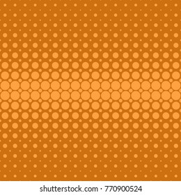 Orange abstract halftone dot pattern background - vector graphic design from circles in varying sizes
