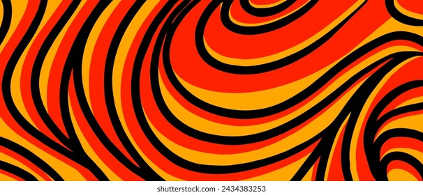 Orange abstract hand draw background banner design vector illustration	
