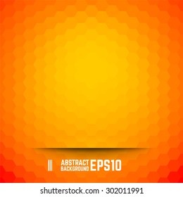 Orange abstract hexagon background. Vector illustration.