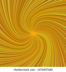 Orange abstract hypnotic striped spiral vortex background design - vector graphic from swirling rays