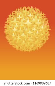 Orange abstract lights background