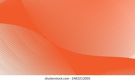 Orange abstract line background for backdrop or wallpaper